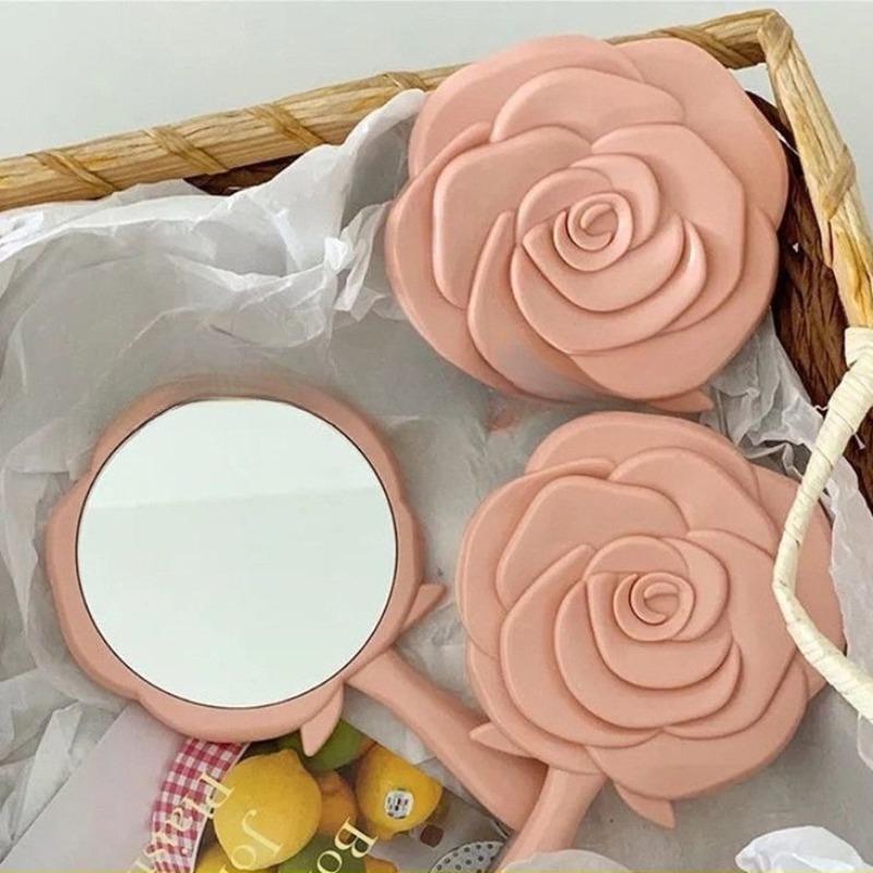 Beauty Rose Makeup - Taşınabilir Kadın Gül Makyaj Aynası El