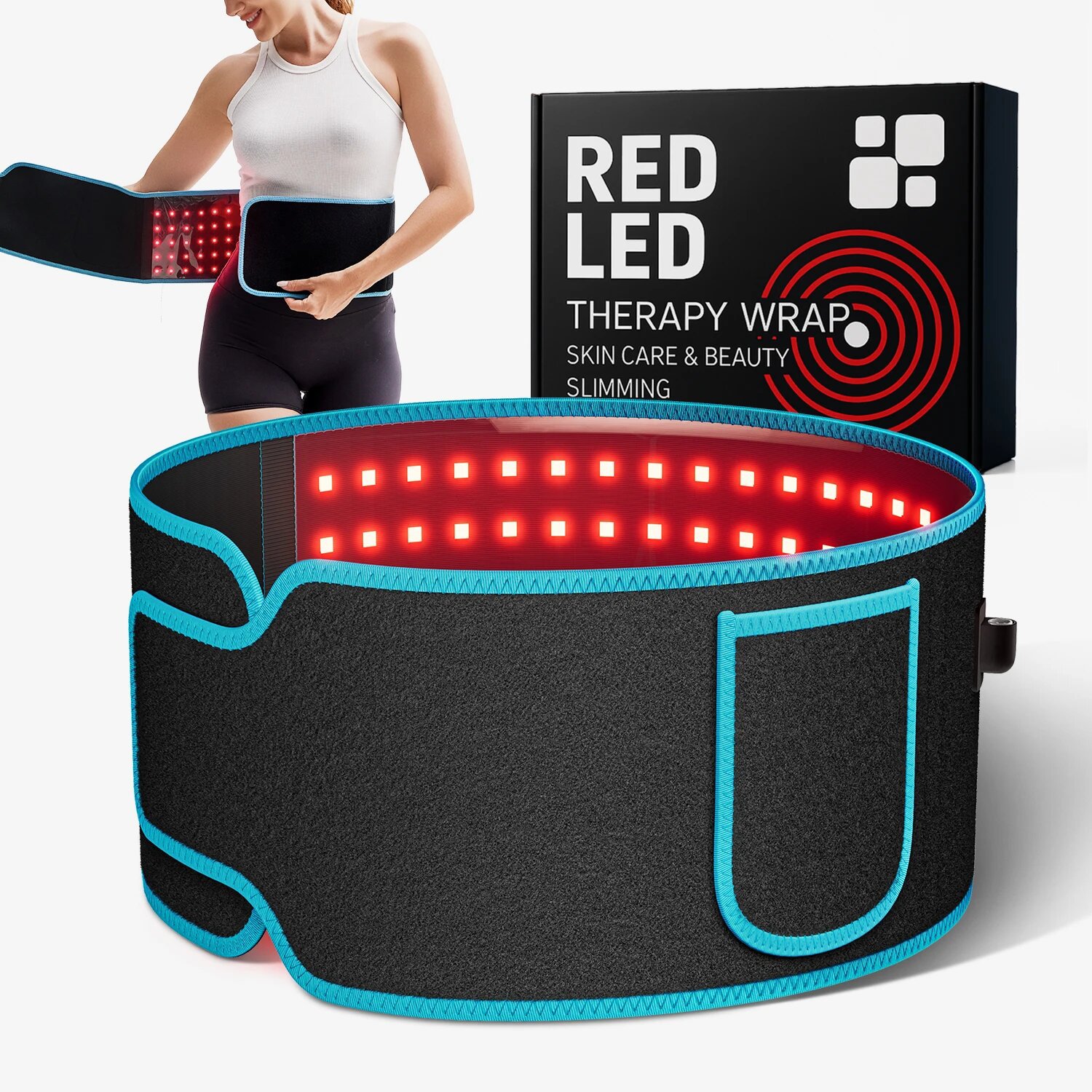 Face Massager - Kırmızı ve Kızılötesi Işık Terapisi Kemeri,