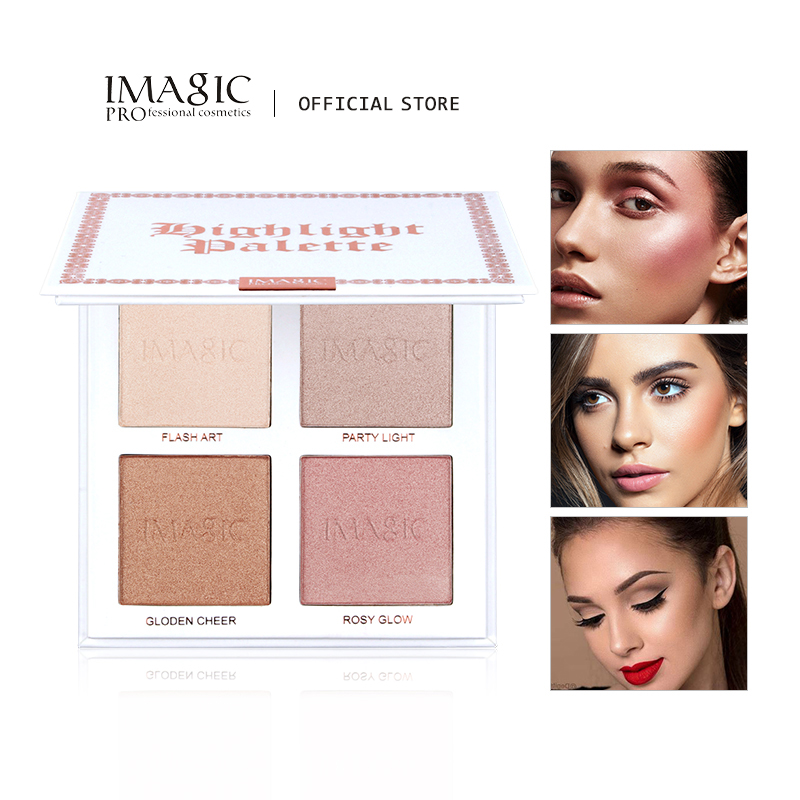 Highlighter Bronzer Palette - IMAGIC 4-Color vurgulayıcı ve yüz bronzlaştırıcı
