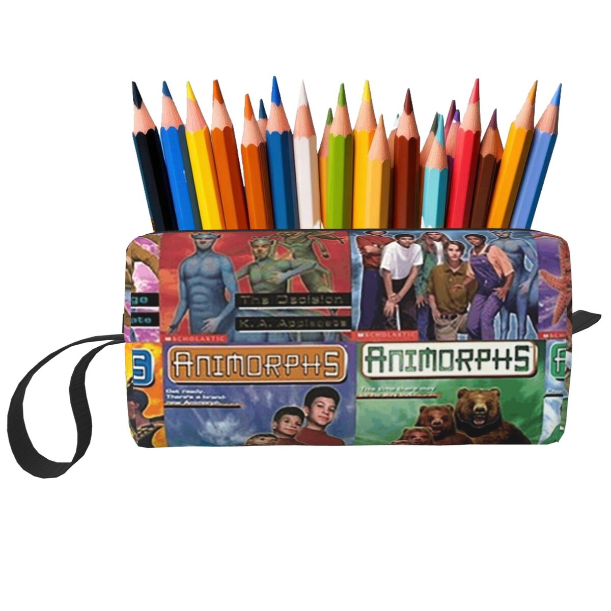 Beauty Book Makeup Kit - Animorphs Kitap Kapakları Makyaj Çantası Kozmetik