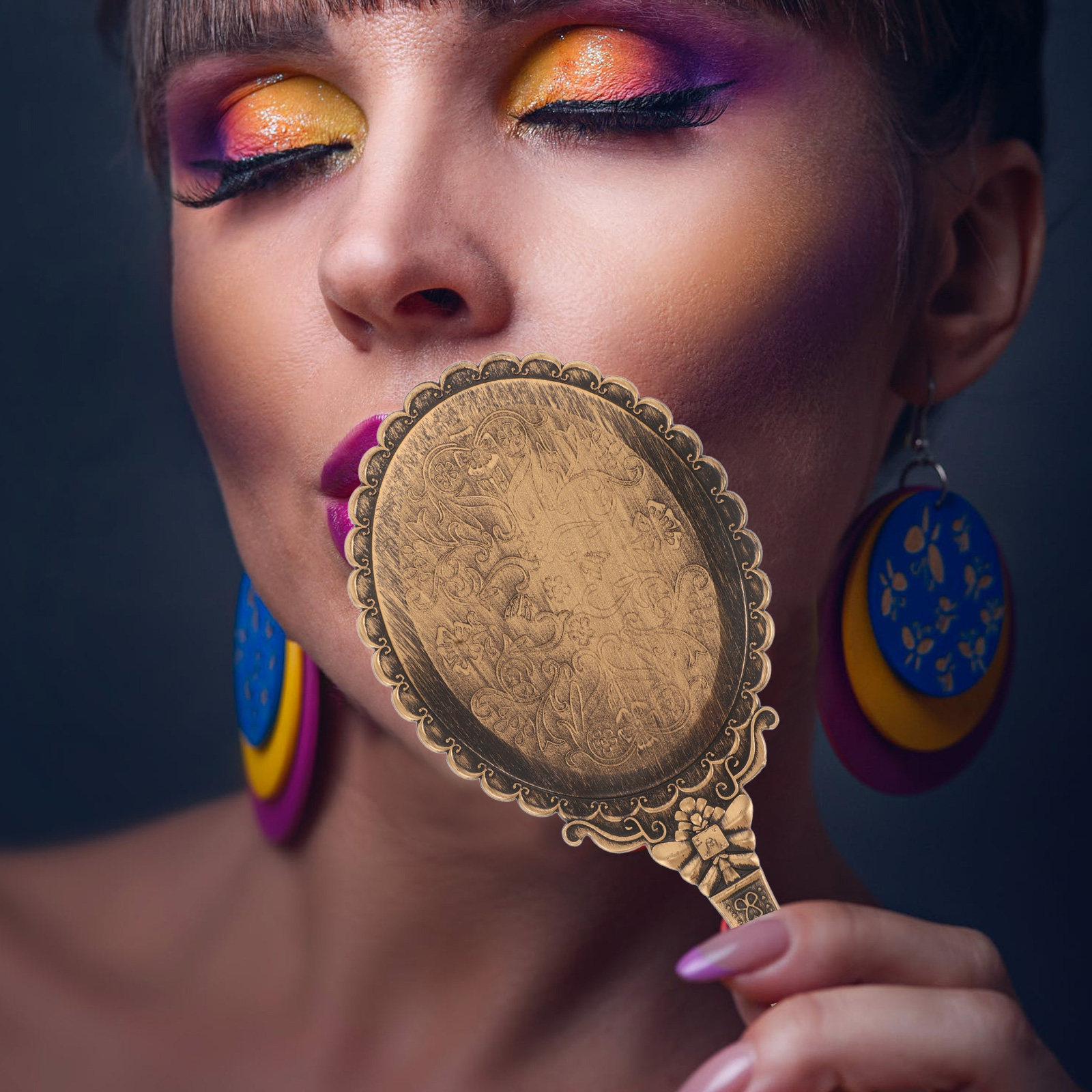 Vintage El Tipi Makyaj Aynası  - Beauty Makeup Hd incelemesi ve fiyatı
