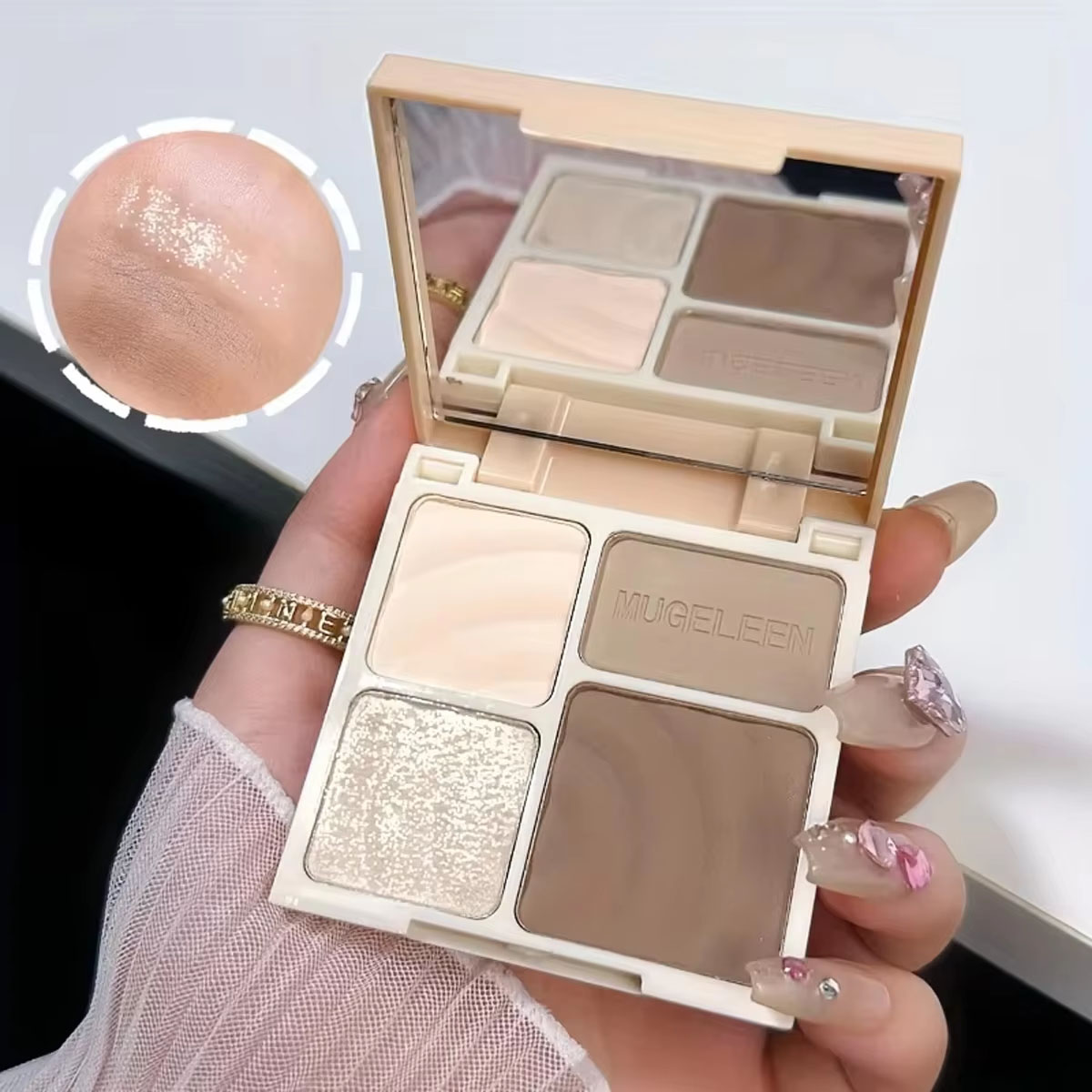 1/2 adet dört renkli rötuş pla - Highlighter Bronzer Palette incelemesi ve fiyatı